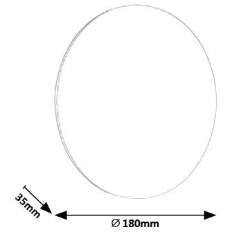 Kinkiet LAMPA ścienna MARLON 1431 Rabalux drewniana OPRAWA okrągła LED 8W 3000K przyścienna moon biała