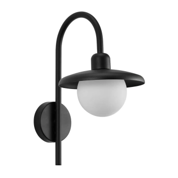 Zewnętrzna lampa ścienna Berlo 2418191003 IP44 kula czarny