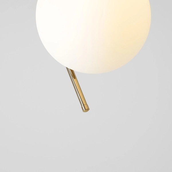 Szklana lampa sufitowa Gallia 1095PL_G30 Aldex okrągła 1-punktowa złota