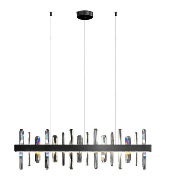 Lampa podwieszana kryształ Arctic SMP0099 black Step LED 104W 3000K belka czarna