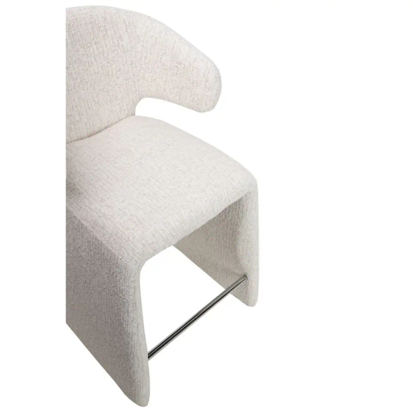 Nowoczesne krzesło EDRA MM001501100362 beżowe tapicerowane tkanina 52cm