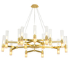 Lampa wisząca nad stół Candela DN1505-15 gold Step mleczne tuby złote