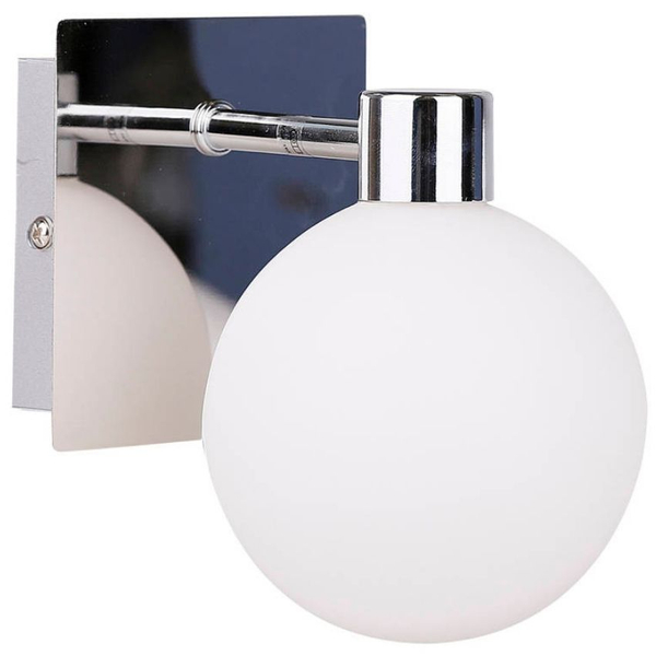 Sypialniany kinkiet Oden 21-01436 Candellux kulisty klosz chrom biały