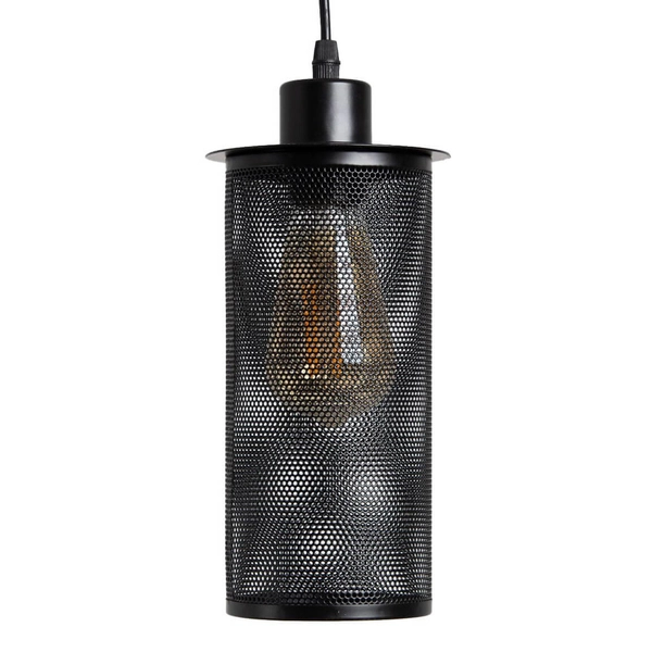 Wisząca lampa Midnight Abigali-ZAE27 Abigali siatka tuba czarna