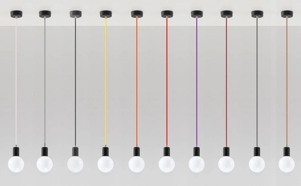 LAMPA wisząca SL.0152 OPRAWKA kabel przewód zwis czarny