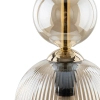 Szklana wisząca lampa Sophia Cognac 11039 ryflowana brązowy