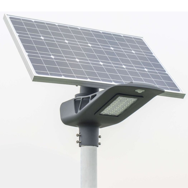 Latarnia uliczna solarna INB-G03-20W Greenie LED 20W RGB czujnik PIR szary