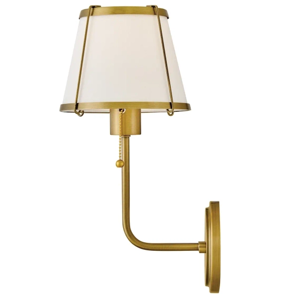 Lampa ścienna do jadalni Clarke HK-CLARKE1-DBR-OW z włącznikiem mosiądz