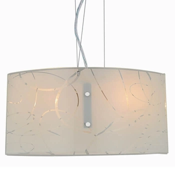 Szklana lampa wisząca SPIRELLI 304400201 do jadalni nad wyspę biała