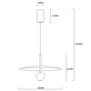 Ledowa lampa wisząca Ufo LP-0408/1P M BK 8W 3000-6000K metalowa czarna