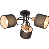 Czarna lampa sufitowa Miguel 3246 z tkaniny nowoczesna do sypialni