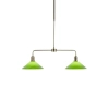 Metalowa lampa wisząca VELA zielona 109161 2xE27 retro trójkątna nad wyspę