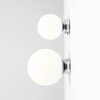 Kulisty kinkiet szklany Ball 1076C4_S Aldex lampa do pokoju biała chrom