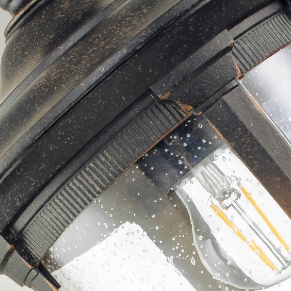 Zewnętrzna lampa ścienna Cleveland CL2-M na elewację IP44 postarzany brąz