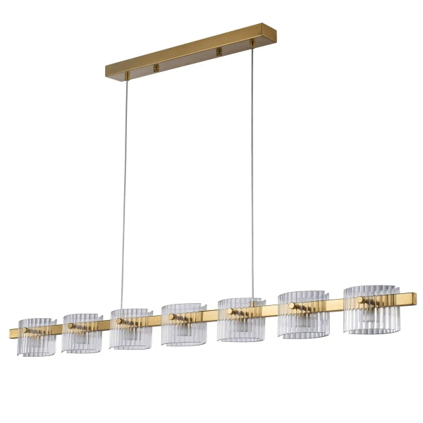 Lampa wisząca geometryczna BACCIO ST-DL8520 złota metalowa szlana LED 21W 3000K 7-punktowa