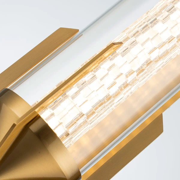 Szklany kinkiet łazienkowy Espada QN-ESPADA-2W-BG LED 23W 3000K IP44 złoty