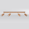 Regulowana lampa sufitowa SL.1031 drewniane spoty do holu