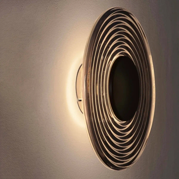 Ryflowana ścienna lampa BERMUDEZ czarna szara LE44930 1xLED 8W 3000K na korytarz