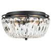 Plafon LAMPA sufitowa VASA 107587 Markslojd okrągła OPRAWA kryształowa crystal IP21 czarna przezroczysta