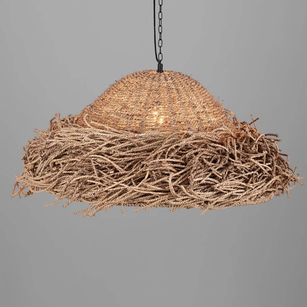 Ekologiczna lampa wisząca ALLENDE LE44490 trawa morska beżowy