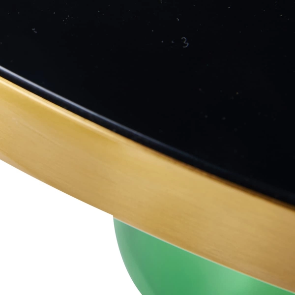 Stolik kawowy DOLCE C2-75 green Step szkło stal czarny zielony