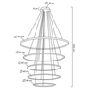 Pierścieniowa lampa wisząca Ring Slim MSE1501100163 Moosee LED 105W 3000K z pilotem złota