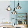 Industrialna lampa wisząca Diament 499 Domeno LED druciana potrójna czarna