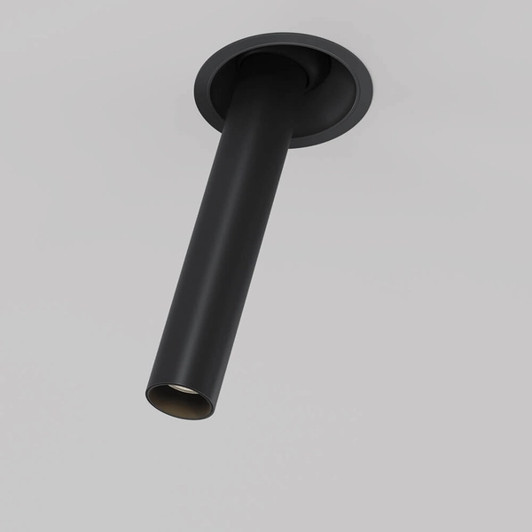 Sufitowa lampa podtynkowa Focus C140RS-L300-7W3K-B LED 7W 3000K tuba czarna