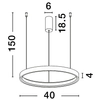 Pierścieniowa lampa wisząca ring ZACAPU LE44322 LED 40W 3000K brązowa