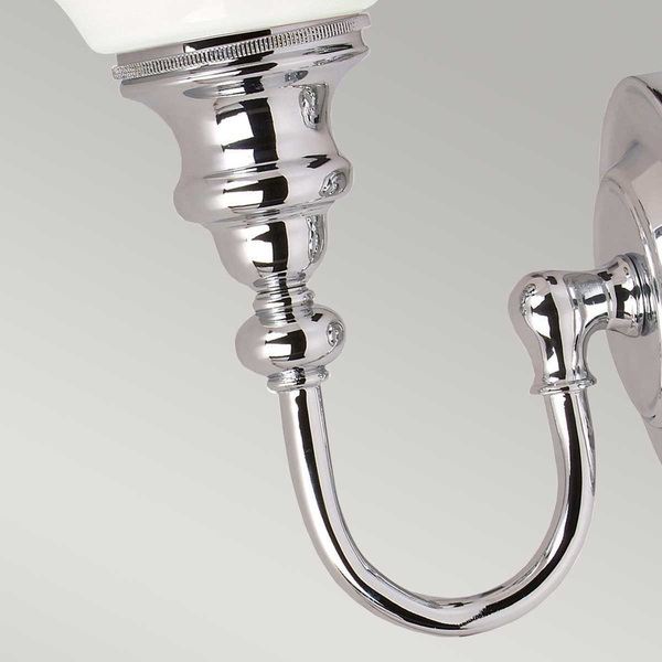 Szklany kinkiet ścienny Cheadle BATH-CD1 Elstead IP44 metal szkło chrom