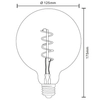 Dekoracyjna ŻARÓWKA industrialna 11404F  Globo LED G125 E27 globe 4W 200lm 230V 2000K biała ciepła