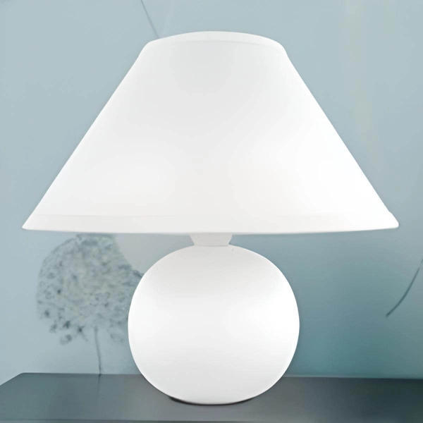 Ceramiczna lampa stołowa Ariel 4901 stojąca do salonu biała matowa
