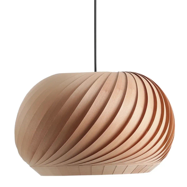 Brązowa lampa wisząca Nature Light 1110G_S Aldex do sypialni drewno