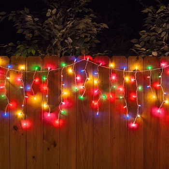 Kurtyna świetlna 300 LED sople multikolor Flash Lampki na choinkę