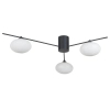 Potrójna lampa sufitowa Jasper JAS5322 kule do salonu czarna biała