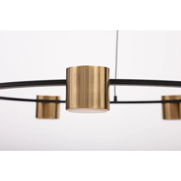 Jadalniana wisząca lampa Kodo 5 41330 ring sople czarny złoty