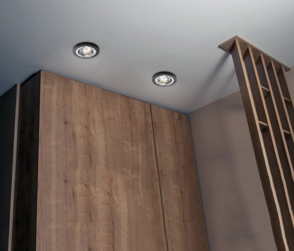 Minimalistyczne oczko sufitowe Ssu regulowana lampa czarna