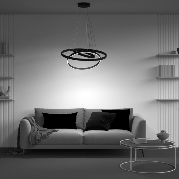 Regulowana lampa wisząca Rim MOD058PL-L100B4K LED 115W 4000K czarna
