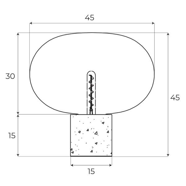 Stołowa lampka Moonstone T0058 Maxlight szklana bursztynowa czarna
