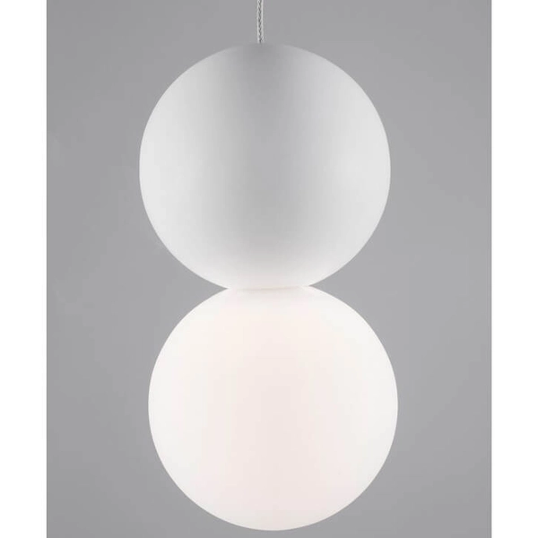 Betonowa lampa wisząca IBAGUE LE42063 nad stół kulista biały