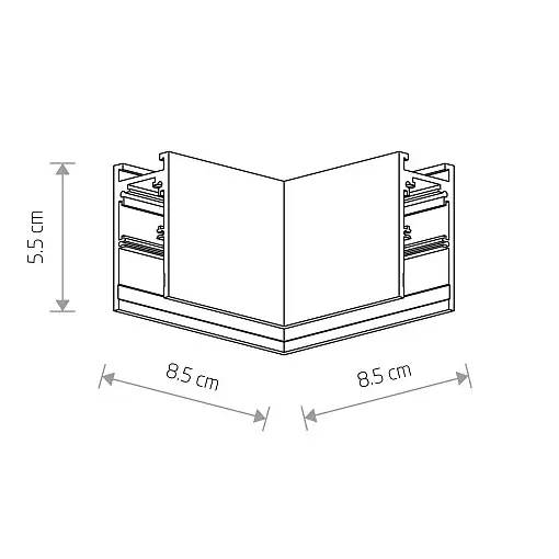 Szynowy łącznik 1-obwodowy niskonapięciowy 11618 biały