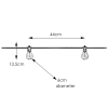 Zwisająca girlanda Unite 108651 Markslojd LED 36W 2700K IP44 czarna