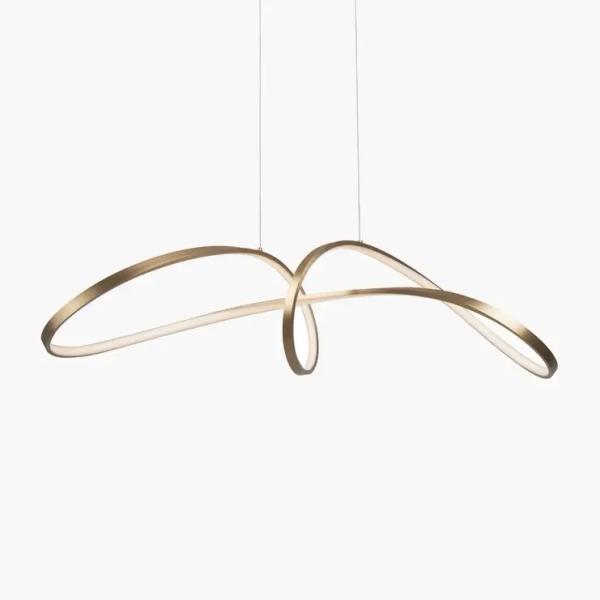 Zwisająca lampa do salonu Curve MOD156PL-L52G4K LED 42W 4000K mosiądz