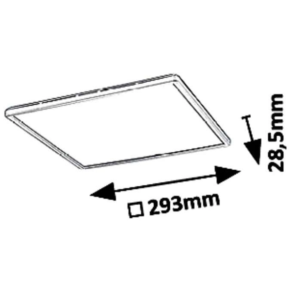 LAMPA plafon PAVEL 3429 Rabalux sufitowa OPRAWA kwadratowa LED 18W 4000K biurowa biała