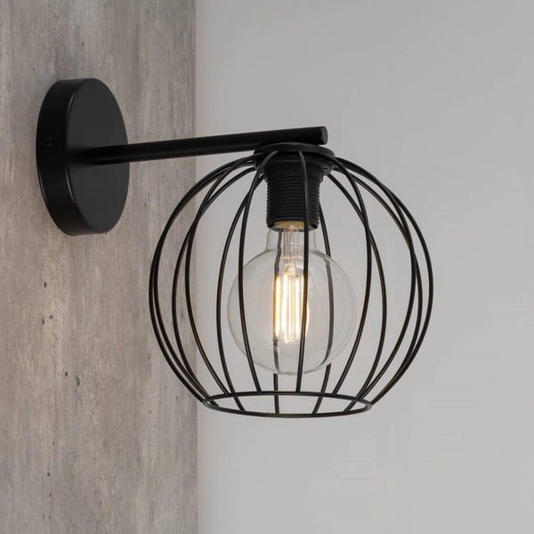 Okrągły kinkiet czarny Madam 32373 ścienna lampa do przedpokoju