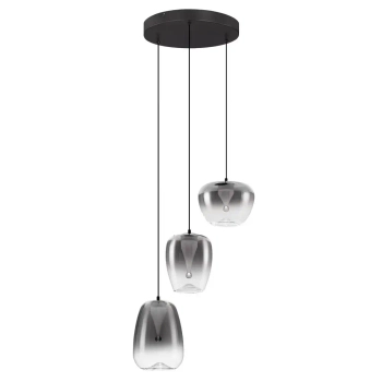 Potrójna lampa wisząca JAREVIA LE45122 LED 10W 3000K szklana szara