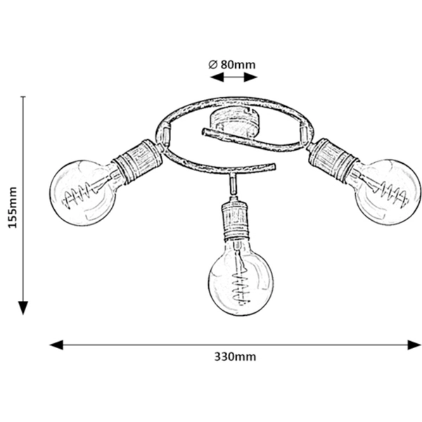 Sufitowa lampa do jadalni Fidel 3216 regulowany plafon złoto antyczne