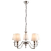Klasyczna lampa wisząca Finsbury 73598 na łańcuchu świecznikowa srebrna
