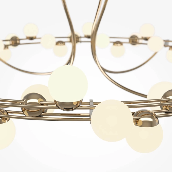 Lampa nasufitowa Tessara MOD081CL-L48G3K LED 72W 3000K bubbles złota biała