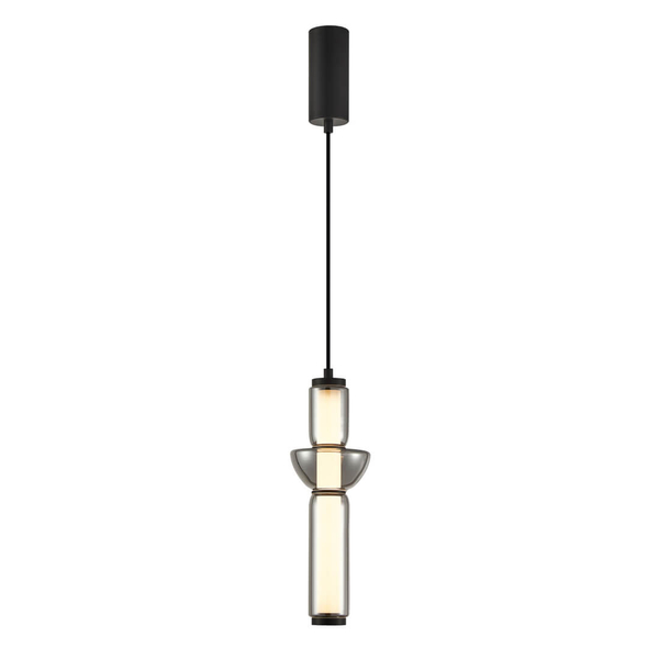 Lampa zwisająca Bruni PND-27372-1-19W-BK Italux LED 19W 3000K przydymiona szara
